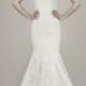 JW16074 stunning sweetheart neck lace mermaid wedding dress