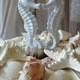 Seahorse Wedding Cake Topper-Coral- Seahorse cake topper-Kissing seahorse wedding cake topper-something blue-Beach wedding