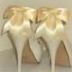 Wedding Shoe Clips, MANY COLORS AVAILABLE , Bridal Shoe Clips, Satin Bow Shoe Clips, Shoe Clips for Wedding Shoes, Bridal Shoes, Womens