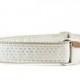 Ivory and Silver Dog Collar, Shimmer Polkadotted Metal Buckle Wedding Dog Collar