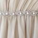 Full Length Pearl and Rhinestone Bridal Belt with Clasp - Thin Bridal Belt - Bridesmaids Belt - Rhinestone Pearl Wedding Belt - EYM B036