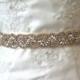 Rose Gold Crystal Bridal Sash, Wedding Belt, Rhinestone Bridal Sash, 24" of Rhinestones - LYNAE