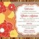 Fall Flower Baby Shower Invitation- Digital File- DIY Printable  --- Bridal Shower, Wedding, Birthday Invitation