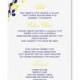 Wedding Menu Card Template - Download Instantly - EDITABLE TEXT- Exquisite Vines (Yellow & Navy) 4 x 7 - Microsoft Word Format