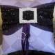 Wedding Ring Bearer Pillow, Iris and Plum or Custom Made to your colors with Swarovski Crystals