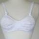1950's white eyelet cotton bra, bullet bra, pointed bra, conical bra, cone bra, 36 A