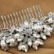 Handmade Crystal Bridal Hair Comb Wired Pearl Headpiece Rhinestone Wedding Jewelry Accessories Wholesale