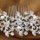 Vintage Art Deco Crystal Bridal Headpiece Handmade Wedding Hairpiece Bride Hair Comb