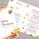 DIY Printable Wedding Folded Invitation Card Template 