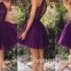 Purple sequin Tulle Short Prom Dress, Homecoming Dresse from Sweetheart Girl