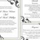 Printable Wedding Invitation Suite Printable Invitation Set Elegant Wedding Invitation Black Invitation Download Invitation Edited jpeg file