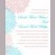 DIY Wedding Invitation Template Editable Text Word File Download Printable Floral Invitation Pink Wedding Invitation Blue Invitations