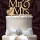Rustic Mr and mrs Wedding Cake Topper, Monogram wedding cake topper, cake decor, cake decoration