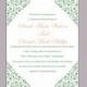 DIY Wedding Invitation Template Editable Text Word File Download Printable Invitation Green Wedding Invitation Floral Invitation
