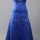 A-line Strapless Satin Ruched Floor-length Bridesmaid Dresses