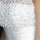 A-Line Lace Pearl Short Wedding Dress