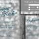 Winter Wedding Invitation with Bokeh Lights - Invitation, RSVP and Guest Information Card for print
