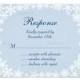 Winter Lace On Icy Blue RSVP 3.5x5 Paper Invitation Card