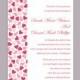 DIY Wedding Invitation Template Editable Text Word File Download Red Wedding Invitation Heart Invitation Printable Pink Invitation