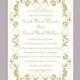 DIY Wedding Invitation Template Editable Text Word File Download Printable Green Invitation Olive Wedding Invitation Beige Invitations