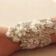Wedding bracelet beaded on fabric - Isla - New