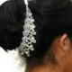 Wedding Headpiece, Chain Bridal Headpiece, Pearl Headpiece, 1920s Headpiece, Art Deco Rhinestone Hair Jewelry