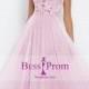 beads applique v-neck 2015 tulle&chiffon prom dress - bessprom.com