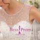 a-line skirt tulle chiffon floor length wedding dress - bessprom.com