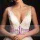 v-neck beading 2015 lace skirt wedding dress - bessprom.com