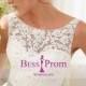 lace chiffon a-line bateau 2015 wedding dress - bessprom.com