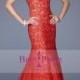 2015 black & red floor length dresses lace - bessprom.com