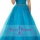 yellow ball gown straps jeweled tulle prom dress - bessprom.com