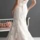 Mermaid/Trumpet Lace Strapless Natural Waist Court Train Wedding Dress - bessprom.com