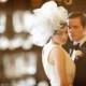 Downton Abbey inspired Tulle & Birdcage Statement Wedding Bridal Headpiece - Roaring 20s head hair piece - New
