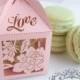 Wedding Favors Macaron Favor Wedding Love Favor Box and (2) French Macaroons - New