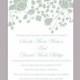 DIY Wedding Invitation Template Editable Text Word File Download Floral Invitation Green Wedding Invitation Printable Invitation