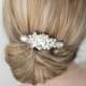 Wedding Hair Comb,  Bridal Head Piece, Crystal and Pearl Haircomb, Wedding Hair Accessory - New