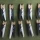 Mini Clothespin Kissing Bride and Groom (Set of 25) - Wedding Favors - Engagement Party - Bridal Shower - New