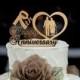 70 th Anniversary Cake Topper Personalized - Rustic Wedding Cake Topper, 70 th Years Loved Anniversary Cake Topper