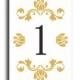 Table Numbers Wedding Table Numbers Printable Table Cards Download Elegant Table Numbers Gold Table Numbers Digital (Set 1-20)