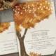 Rustic Fall Wedding Invitations Kit Autumn Oak Tree Wedding with Rustic Tree Leaves Fall Wedding Invitation Digital Printable Wedding Set