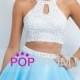 2015 Two-Piece Halter A Line Short/Mini Homecoming Dresses Satin With Beads $159.99 PPPA551FF4 - PopProm.com