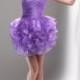 Glamorous Empire Sweetheart Organza and Ruffle Mini-Length Prom DressSKU: PD00079-FL