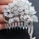 Rhinestone Bridal Head Piece Comb, Austrian Crystal Leaf Headpiece, Rhinestone Wedding Hair Comb, Wedding Headpiece