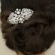 Rhinestone Bridal Head Piece Comb, Silver Plated Rhinestone Headpiece, Rhinestone Wedding Hair Comb, Wedding Headpiece