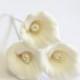 White Calla Lilies Hair pins by Nikush Studio