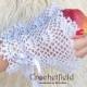 White Wrist Cuffs with satin ribbon, Fingerless, Bridal Accessories, Wedding Jewelry, victorian lace fingerless gloves, crochet cuff
