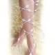 OVALS Lace Up Barefoot Sandals, knee high, gladiator boots, long, beach, wedding, leg chain, arm, leglet, night out party, bracelet