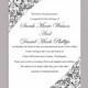 DIY Wedding Invitation Template Editable Text Word File Download Printable Invitation Black Wedding Invitation Floral Invitation