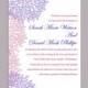 DIY Wedding Invitation Template Editable Text Word File Download Printable Floral Invitation Purple Wedding Invitation Mauve Invitation